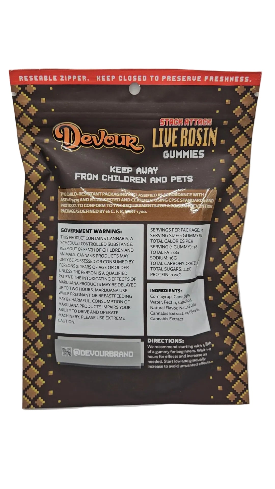Devour 3000mg Stack Attack 2-in-1 Hash Rosin Gummies