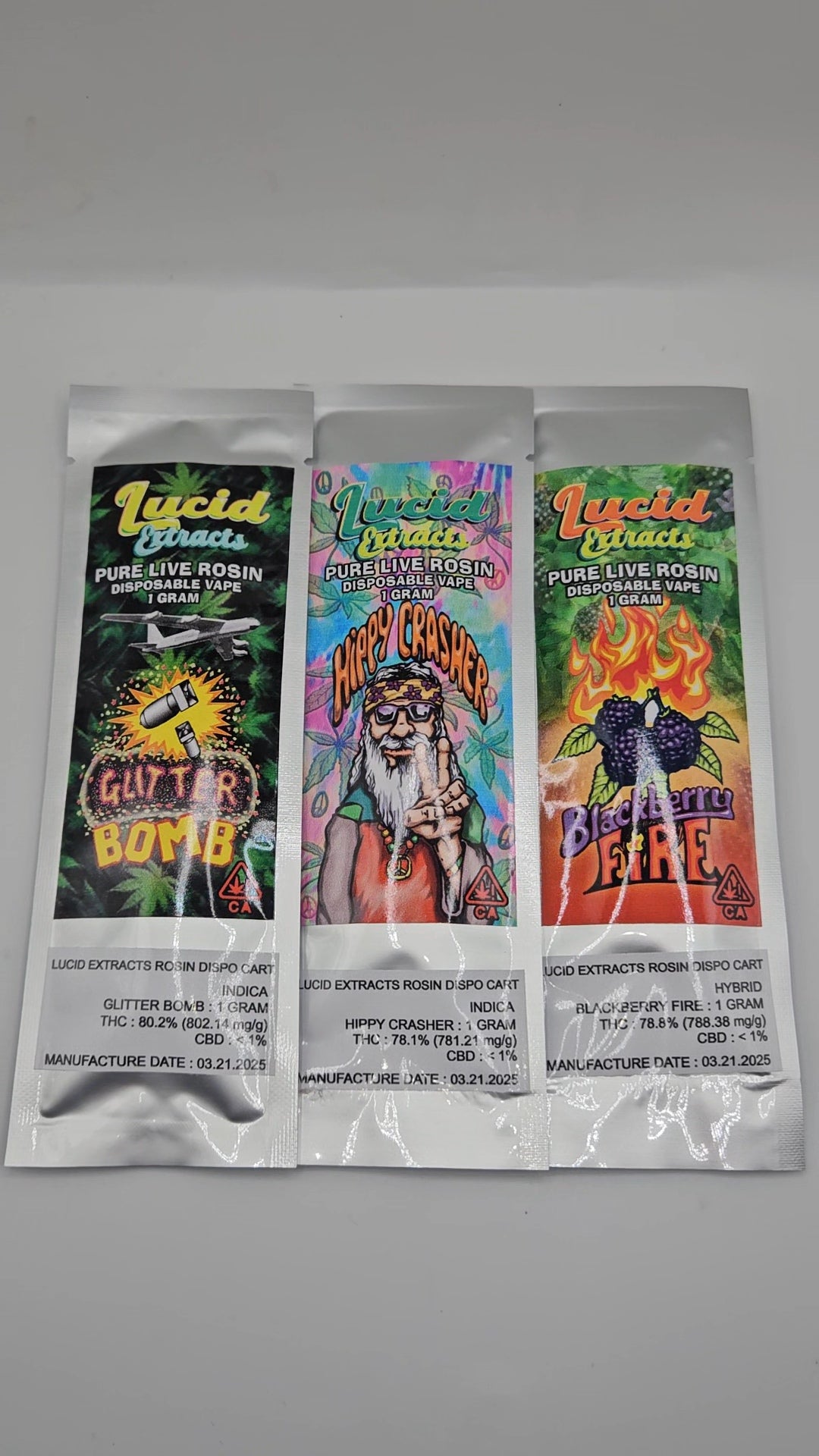 Lucid Extracts 1g Live Rosin Disposables