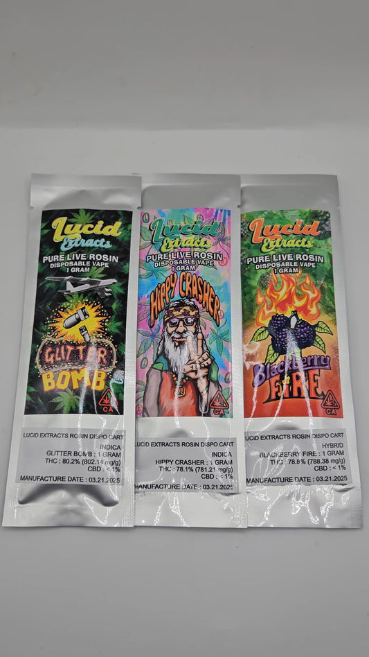 Lucid Extracts 1g Live Rosin Disposables