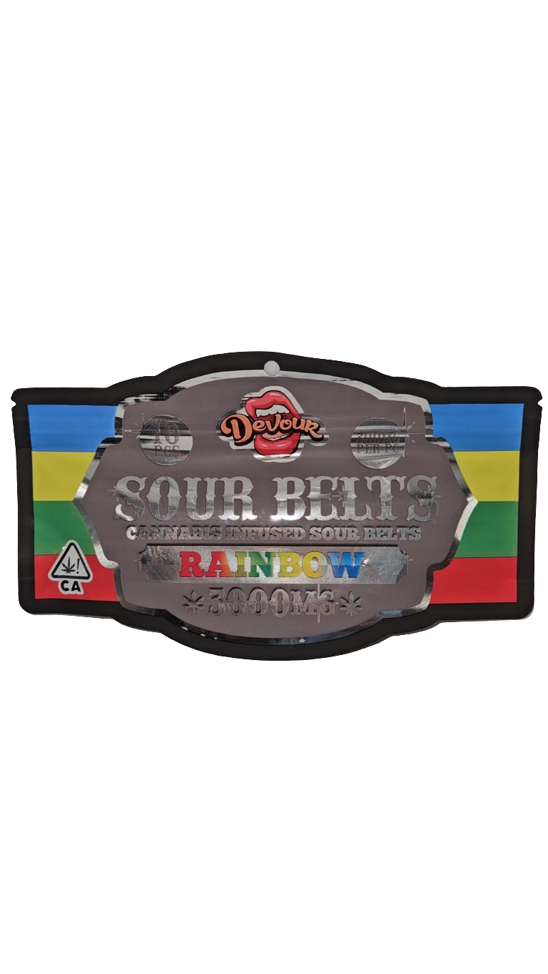 Devour 3000mg Sour Belts Gummies